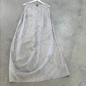 Elegant Beige Linen Maxi Dress